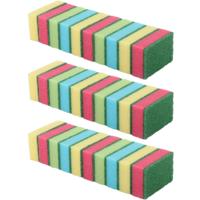 Gekleurde schuursponsjes - 40x - schoonmaak - afwas