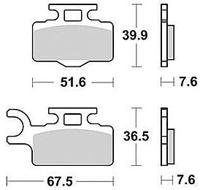TRW Brake pad mcb 714 si sintered metal