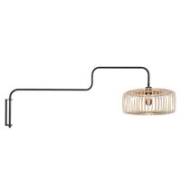 Steinhauer WandlampBloeba zwart met bamboe - 4160ZW