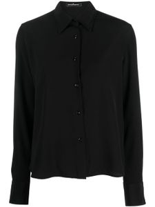 Ermanno Scervino chemise en soie à manches longues - Noir