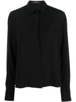 Ermanno Scervino chemise en soie à manches longues - Noir - thumbnail