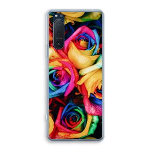 Neon bloemen: Sony Xperia 5 II Transparant Hoesje