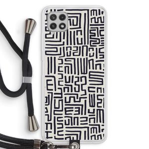Moroccan Print: Samsung Galaxy A22 4G Transparant Hoesje met koord