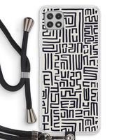 Moroccan Print: Samsung Galaxy A22 4G Transparant Hoesje met koord