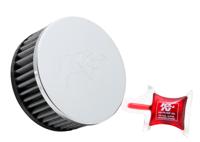 K&N Luchtfilter universeel verchroomd, Universele luchtfilters voor de moto, RC-1950