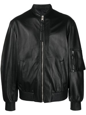 Manokhi veste bomber Savona en cuir - Noir