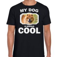 Chow chow honden t-shirt my dog is serious cool zwart voor heren 2XL  -