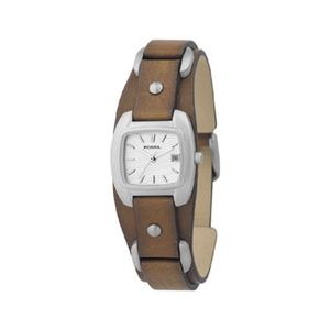 Horlogeband Fossil JR8897 Leder Bruin 12mm