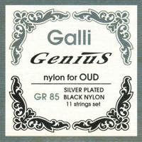 Galli GR85 Silverplated Black Nylon Snarenset voor Oud (11-Snarig) Galli GR85 Silverplated Black Nylon Snarenset voor Oud (11-Snarig)