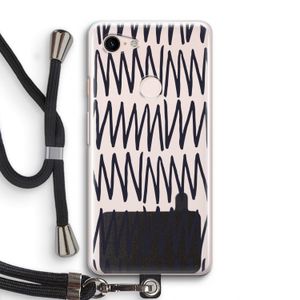 Marrakech Zigzag: Pixel 3 Transparant Hoesje met koord