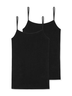 Schiesser - 2p Spaghettitop - 95-5 - zwart, Maat:40