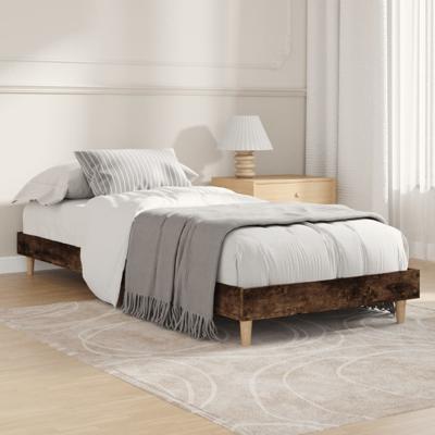 Bedframe zonder matras hout gerookt eikenkleurig 75x190 cm