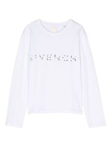 Givenchy Kids t-shirt à logo strassé - Blanc