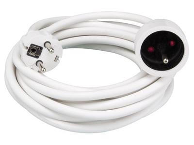 Verlengkabel 5 m wit 3g1.5 penaarde - Velleman