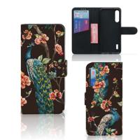 Xiaomi Mi A3 | Telefoonhoesje | Met pasjeshouder | Pauw met Bloemen