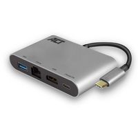 USB-C naar HDMI multiport adapter met ethernet en USB hub Adapter