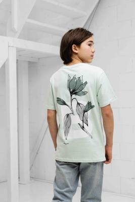 Ballin Amsterdam Floral Initial T-shirt Kids Lichtgroen - Maat 140 - Kleur: Groen | Soccerfanshop