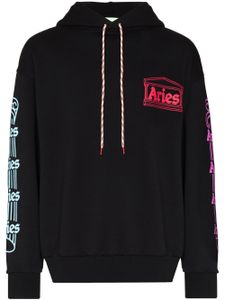 Aries hoodie à logo imprimé - Noir