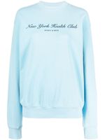 Sporty & Rich sweat en coton à texte imprimé - Bleu - thumbnail