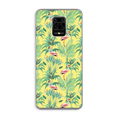 Flamingo party: Xiaomi Redmi Note 9 Pro Transparant Hoesje