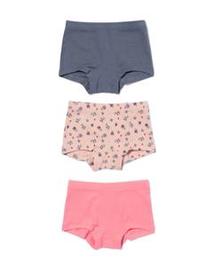 HEMA Kinderboxers Stretch Rib Katoen - 3 Stuks Grijs (grijs)