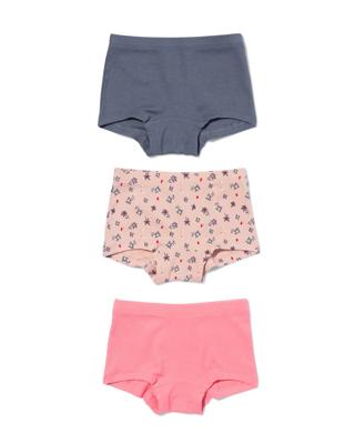 HEMA Kinderboxers Stretch Rib Katoen - 3 Stuks Grijs (grijs)