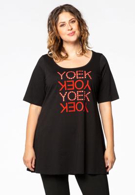Yoek Tuniek flare YOEK | Zwart | Maat 42/44