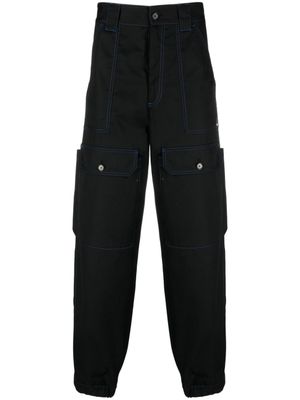 MSGM pantalon à coutures contrastantes - Noir