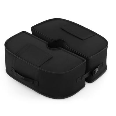 Parasolstandaard Verzwaringszakken voor Parasols met Sleufopeningen Draagbare Parasolstandaard voor het Terras-Zwart