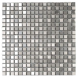 Mozaiek Tegels Dune Metalic Silver 30.1x30.1 cm Zilver Dune