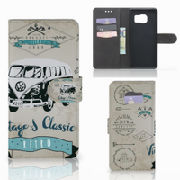 Samsung Galaxy S7 Edge Telefoonhoesje met foto Retro VW Bus - thumbnail