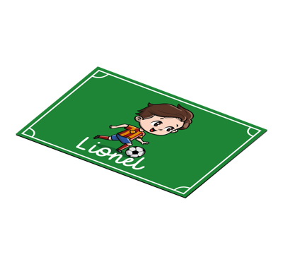 Kinder placemat Kindervoetballer met naam