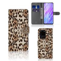 Samsung Galaxy S20 Ultra | Telefoonhoesje | Met pasjeshouder | Leopard
