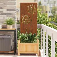 Tuin decoratief paneel Roestig 50 x 140 cm Verweerd staal