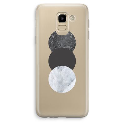 Marmeren cirkels: Samsung Galaxy J6 (2018) Transparant Hoesje