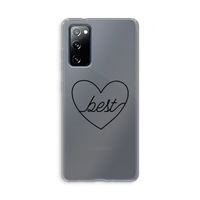 Best heart black: Samsung Galaxy S20 FE / S20 FE 5G Transparant Hoesje