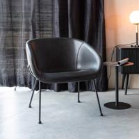Zuiver Fauteuil 'Feston' PU leer, kleur Zwart