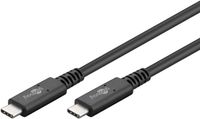 Goobay 60200 USB-kabel USB4 Gen 3x2 1 m USB C Zwart - thumbnail