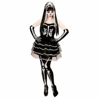Gothic Skelet Vrouw Kostuum - thumbnail