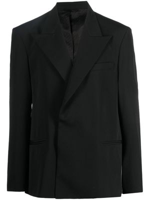 Acne Studios blazer croisé à revers crantés - Noir