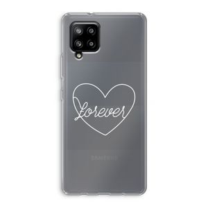 Forever heart pastel: Samsung Galaxy A42 5G Transparant Hoesje