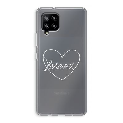 Forever heart pastel: Samsung Galaxy A42 5G Transparant Hoesje