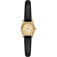 Horlogeband Michael Kors MK4901 Leder Zwart 10mm Horlogeband Michael Kors MK4901 Leder Zwart 10mm