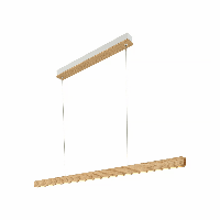Hanglamp hout balk &apos;Ilgas&apos; led 3000k warm wit 115 cm