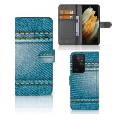 Samsung Galaxy S21 Ultra | Wallet Case | met Pasjes | Jeans