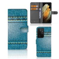 Samsung Galaxy S21 Ultra | Wallet Case | met Pasjes | Jeans