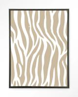 Urban Cotton Wandkleed 'Savanna Beige' 80 x 110cm in Floating Frame - black
