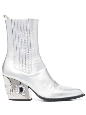 Philipp Plein bottes Gothic 85 mm - Argent