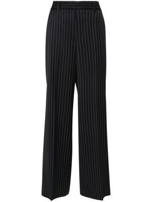 MSGM pantalon droit à taille haute - Bleu