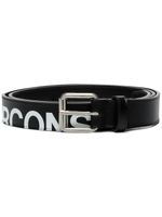 Comme Des Garçons Wallet logo-print leather belt - Noir